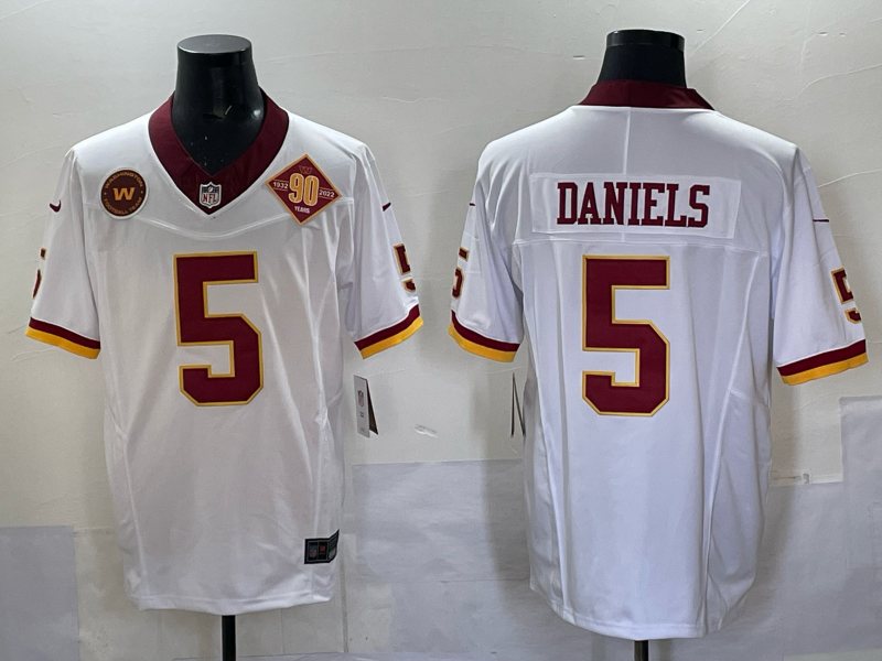 Men Washington Redskins #5 Daniels white Nike Limited NFL Jersey 002